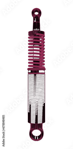 Shock absorber on white background.