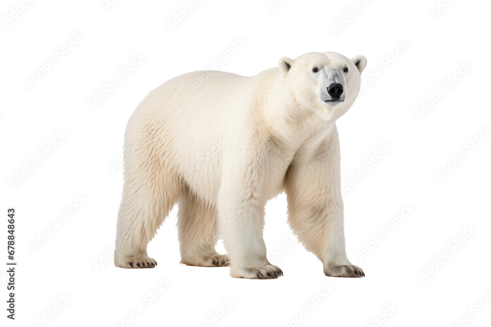 A polar bear isolated on a transparent background. A polar bear isolated on a transparent background.