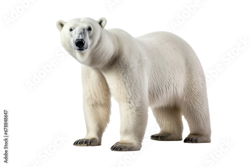 A polar bear isolated on a transparent background. © tong2530