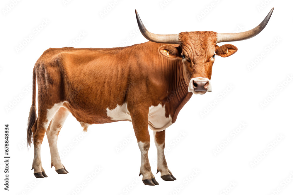 A Texas Longhorn cow isolated on a transparent background. A Texas Longhorn cow isolated on a transparent background.