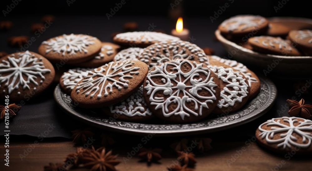 gingerbread cookies with toppings on a table gingerbread cookies with toppings on a table