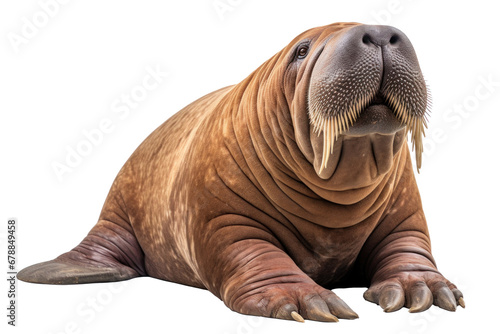 A walrus isolated on a transparent background.