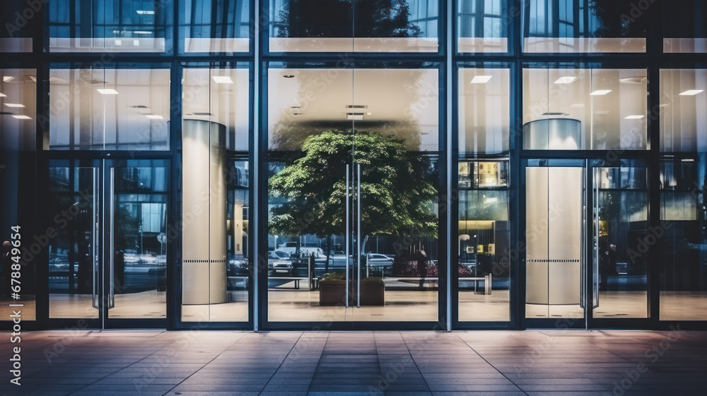 beautiful glass facade of the premises for renting shop. For designers as example of outdoor advertising and signage placement. beautiful glass facade of the premises for renting shop. For designers as example of outdoor advertising and signage placement.