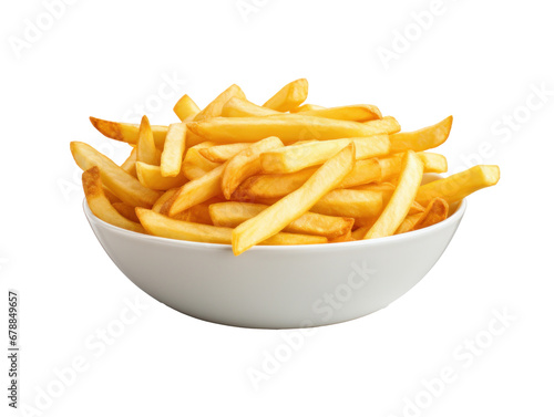 French Fries isolated on transparent background.