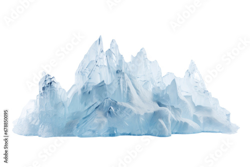 Ice mountain landscape isolated on a transparent background. © tong2530