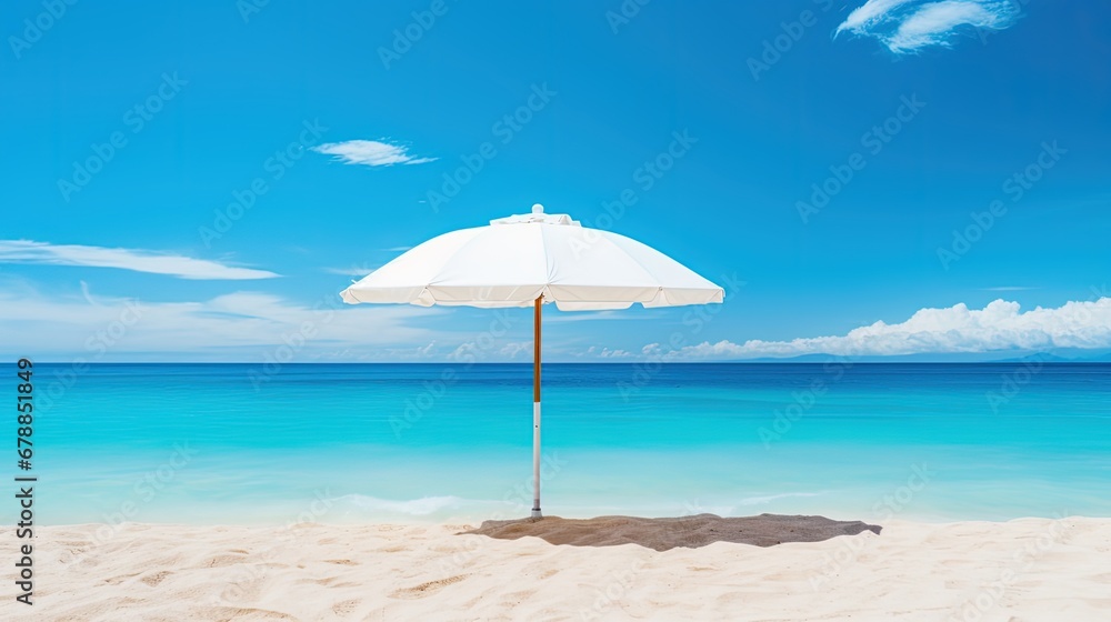 Background summer landscape of tropical beach. Harmony of clean environment. Wide format