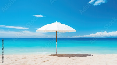 Background summer landscape of tropical beach. Harmony of clean environment. Wide format