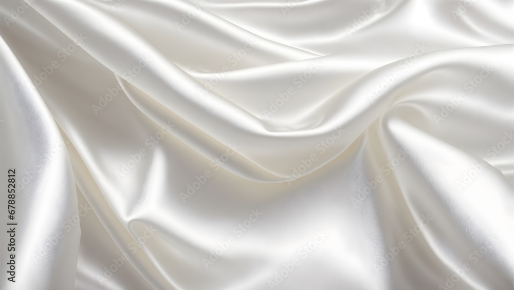 Abstract background of light white silk satin, with a subtle sheen. Background, texture. (Generative AI) Abstract background of light white silk satin, with a subtle sheen. Background, texture. (Generative AI)