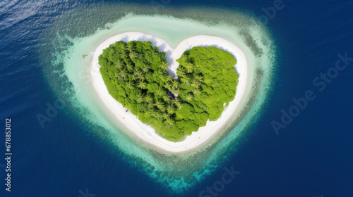island in the shape of heart