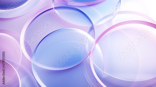Abstract purple background with transparent disks. AI Generation