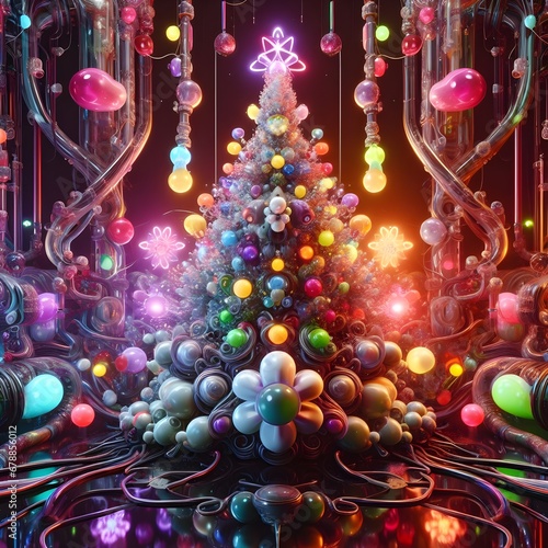 Conceptual Abstract Christmas Tree