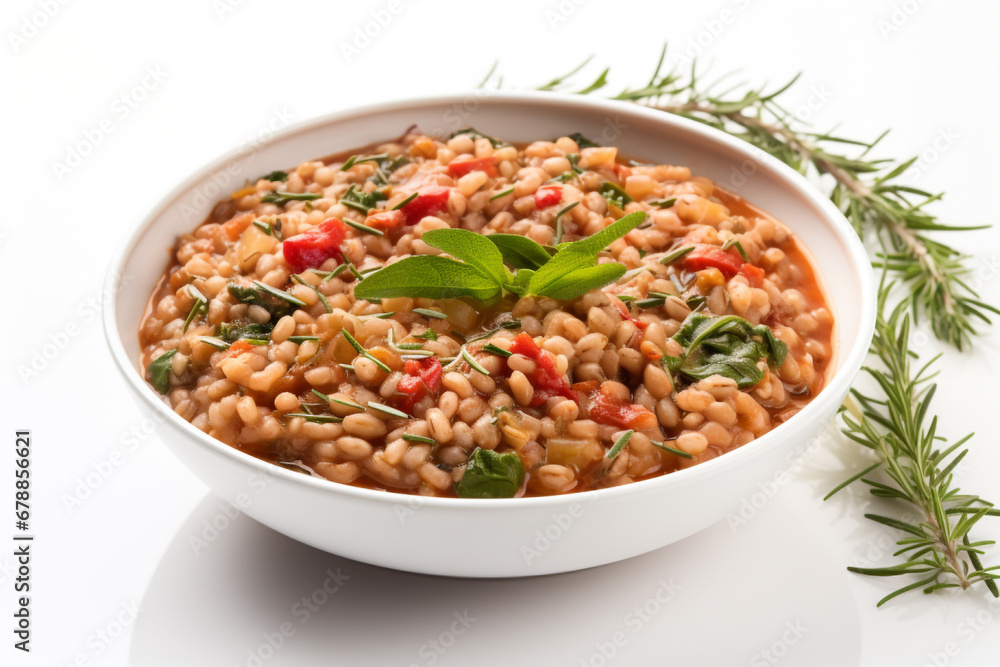 A warm embrace to the Italian culinary tradition with the rustic farro soup A warm embrace to the Italian culinary tradition with the rustic farro soup
