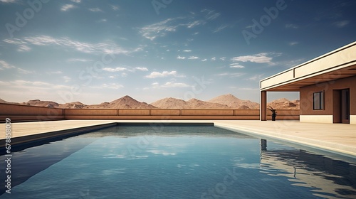 Swimming pool in a desert l...