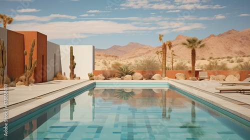 Swimming pool in a desert l...