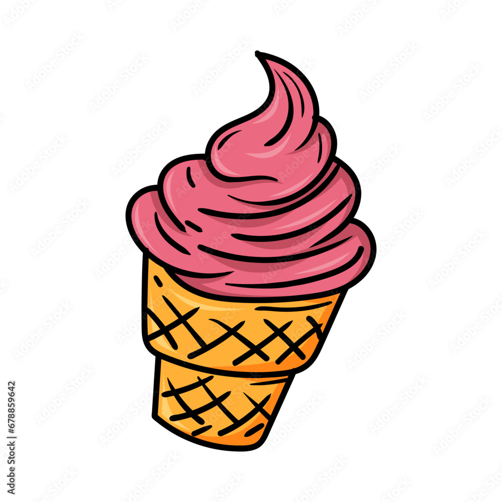Cartoon icon American fast food Cartoon icon American fast food