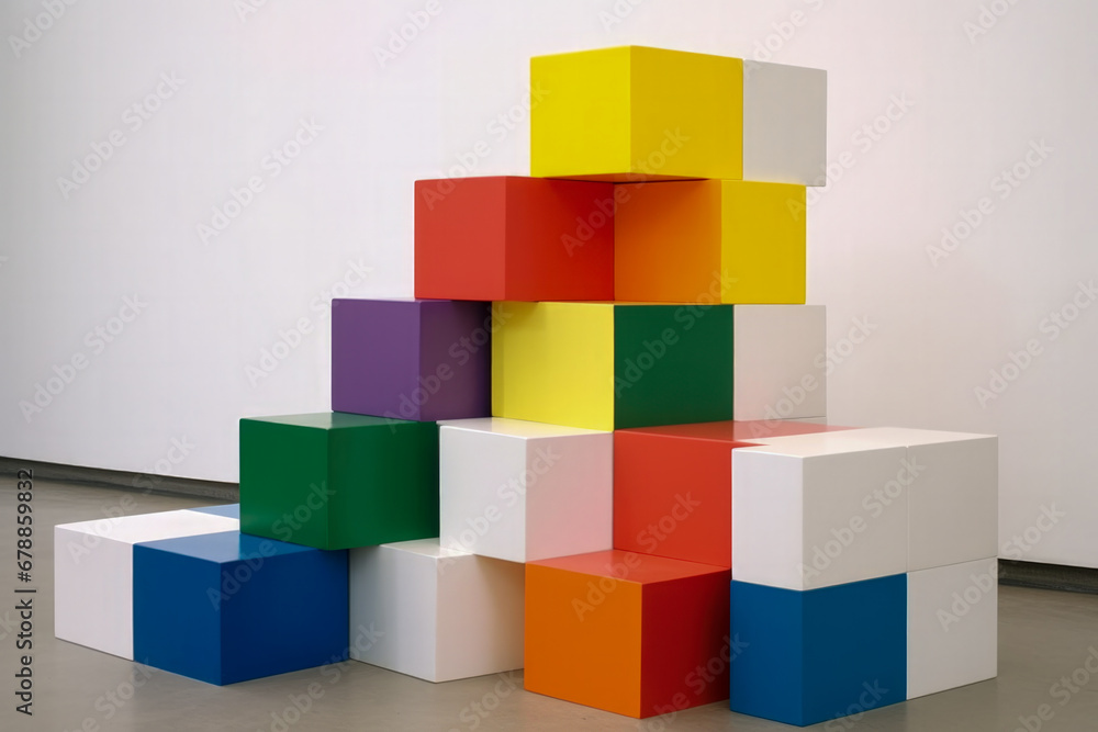 Collection of cubes - Generative AI Collection of cubes - Generative AI