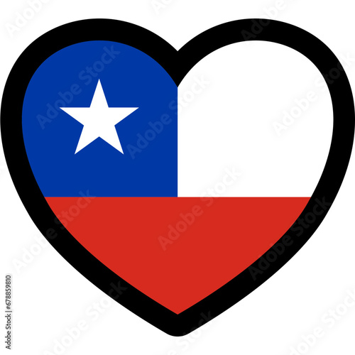 chile flag heart shape chilean Free Download chile flag heart shape chilean - GFXLoad