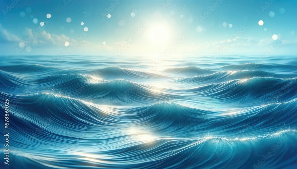 Serene Ocean Waves at Sunrise Serene Ocean Waves at Sunrise
