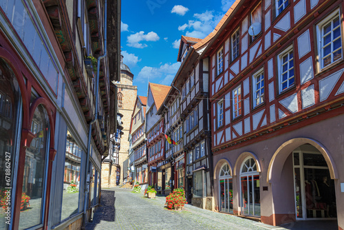 Alsfeld town. Hesse. Germany. Medieval center of old town