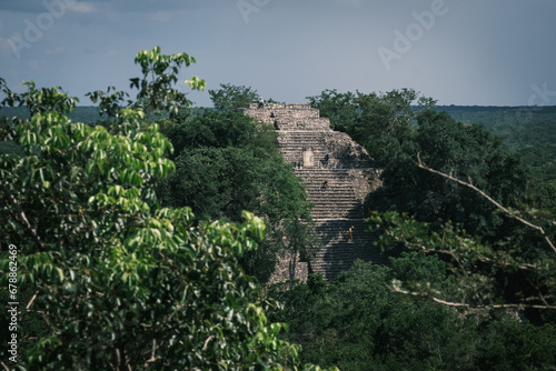 Calakmul Maya archaeological site in the Mexican state of Campeche, deep jungle Mexico ancient civilisation 