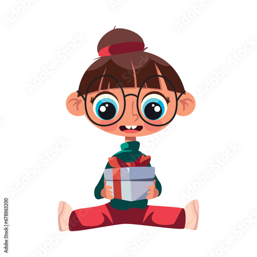 boxing day girl celebrating