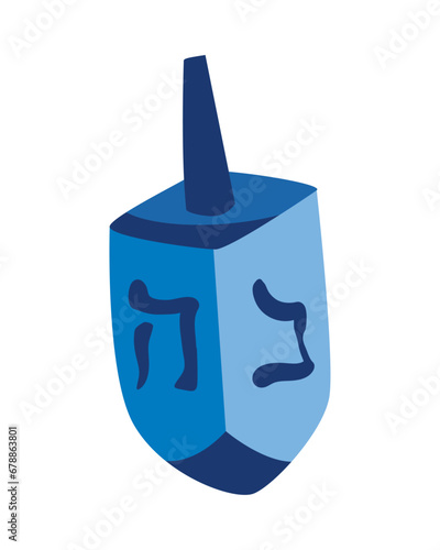 hanukkah blue dreidel