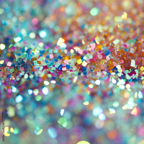 Background of multi-colored sparkles with shallow depth of field.