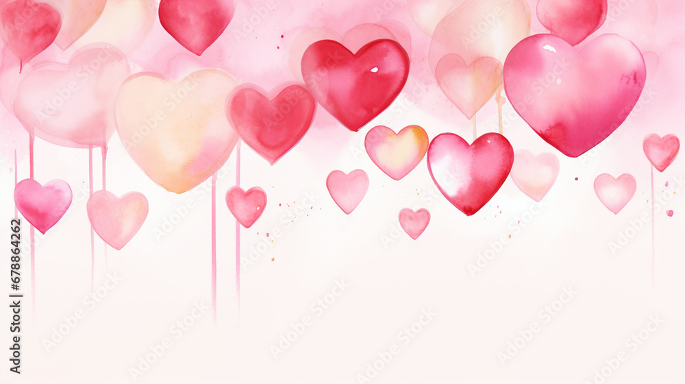 Floating Hearts and Pink Hues

