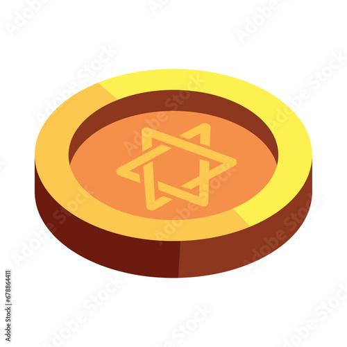 hanukkah golden coin