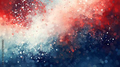 Red and Blue Cosmic Dust 4th july Abstraction