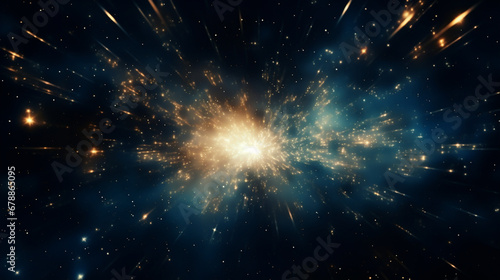 Galactic Core Explosion: A Vivid Space Phenomenon 