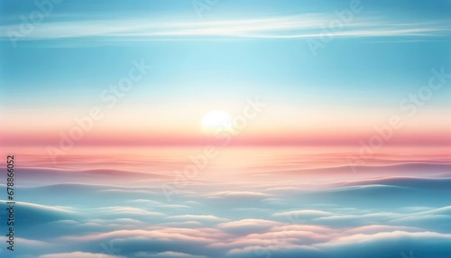 Serene Sunrise Over Cloudscape © Skyfe