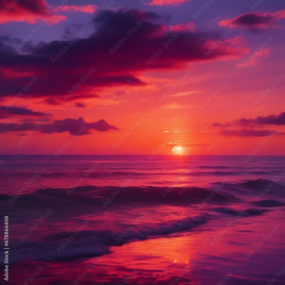Obraz premium sunset over the ocean