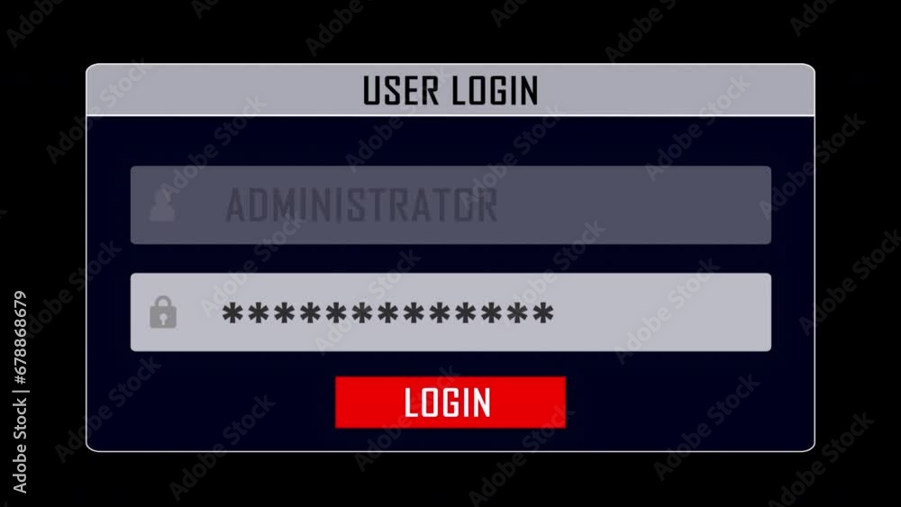 YOU HAVE BEEN HACKED Glitch Text and User Login Interface on Alpha Channel, Loop
YOU HAVE BEEN HACKED Glitch Text and User Login Interface on Alpha Channel, Loop