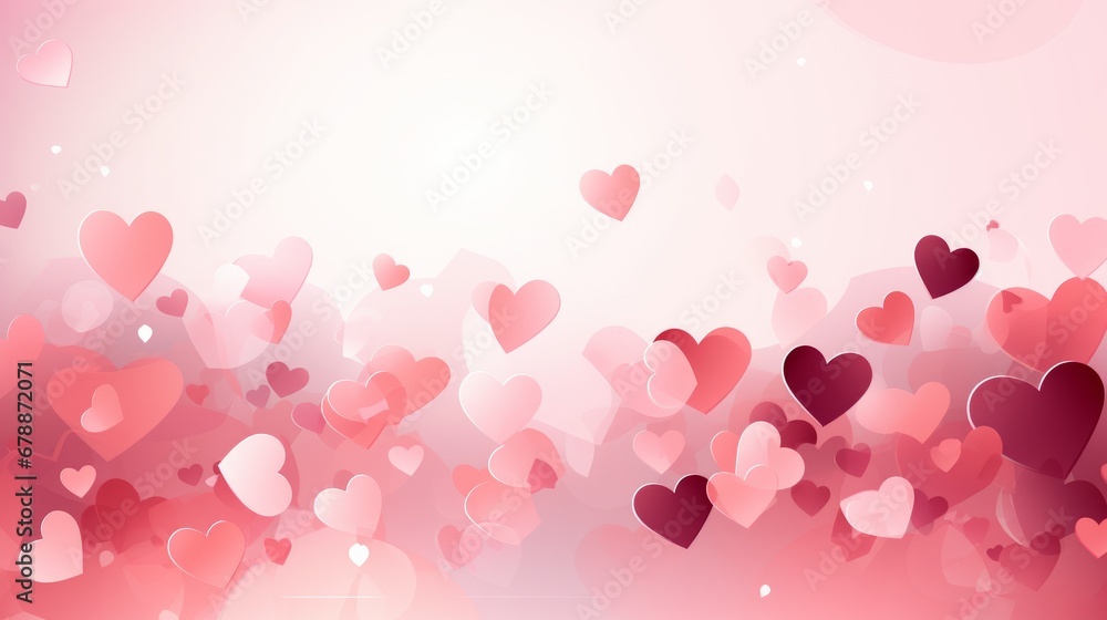 Valentines day banner with visually appealing composition and space for personalized text