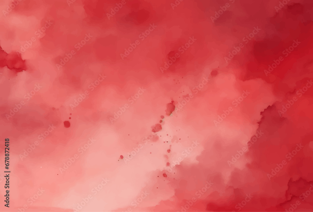 Obraz premium Background with paint, Abstract watercolor background with space, Red watercolor