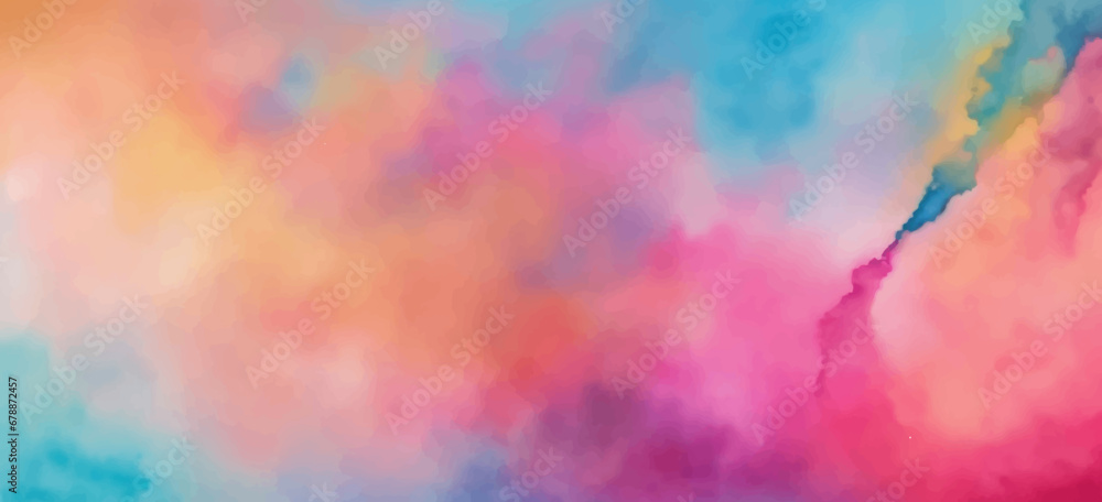 Pink paint splashes, abstract watercolor hand drawn background