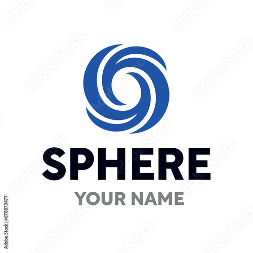 Modern professional logo in the shape of the sphere