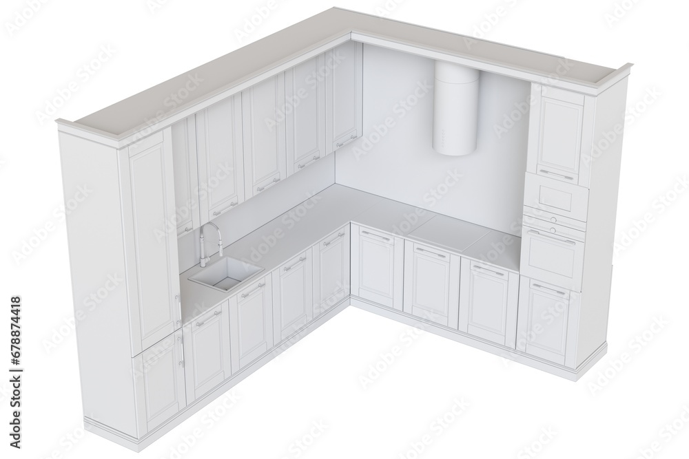 Kitchen furniture isolated on a white background, 3d illustration, cg render
Kitchen furniture isolated on a white background, 3d illustration, cg render