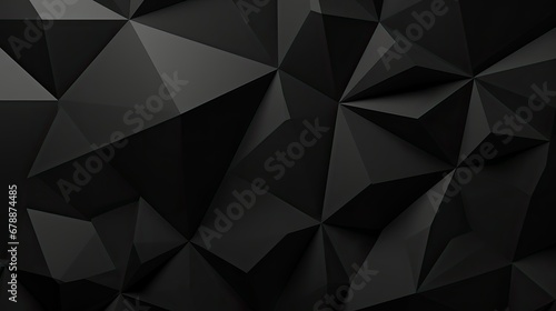 Black abstract geometric background from polygons