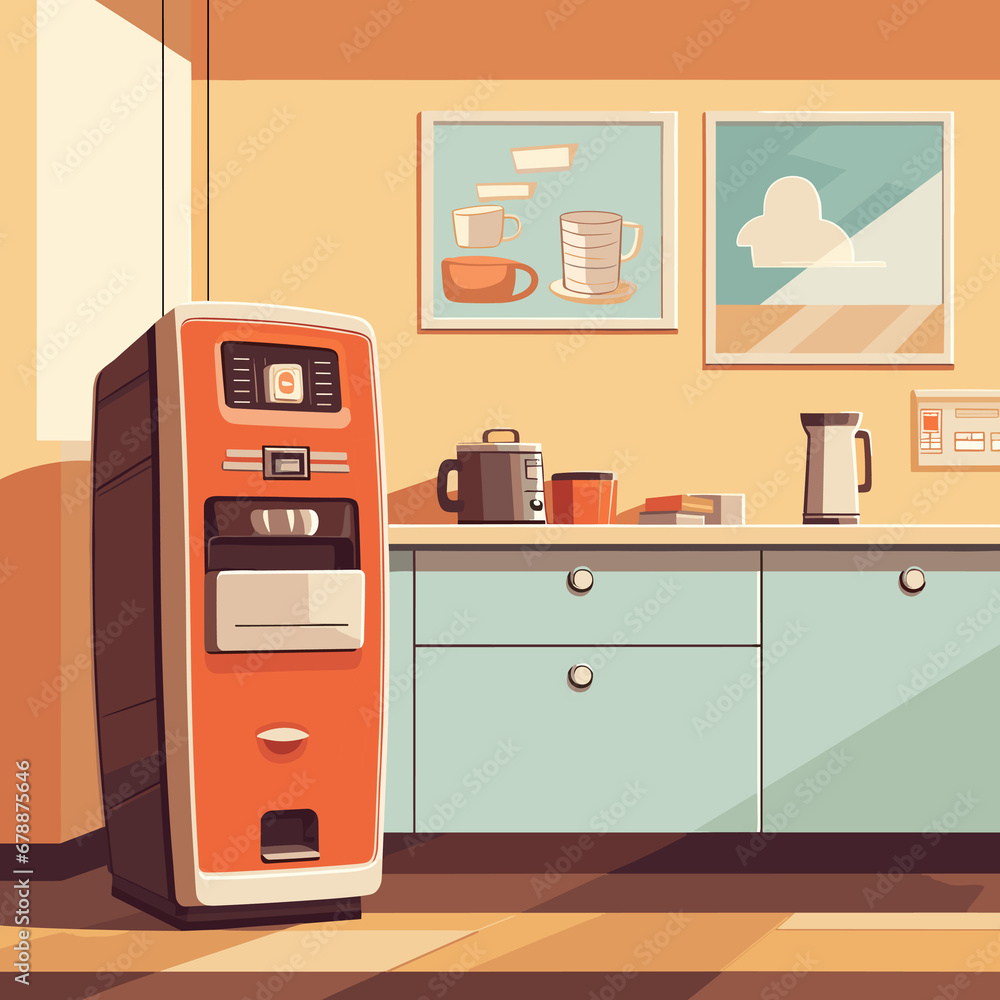 kitchen interior with a retro style coffee machine kitchen interior with a retro style coffee machine