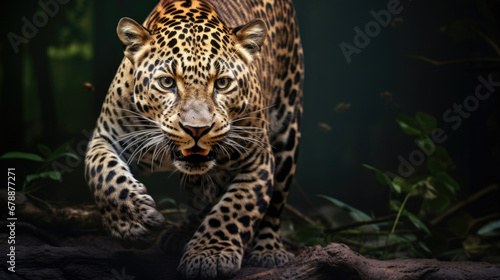 Panthera pardus animal in sunny summer fresh nice day © Ruslan Gilmanshin