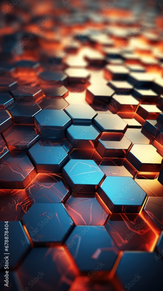 Fototapeta premium geometric hexagonal wallpaper uhd wallpaper
