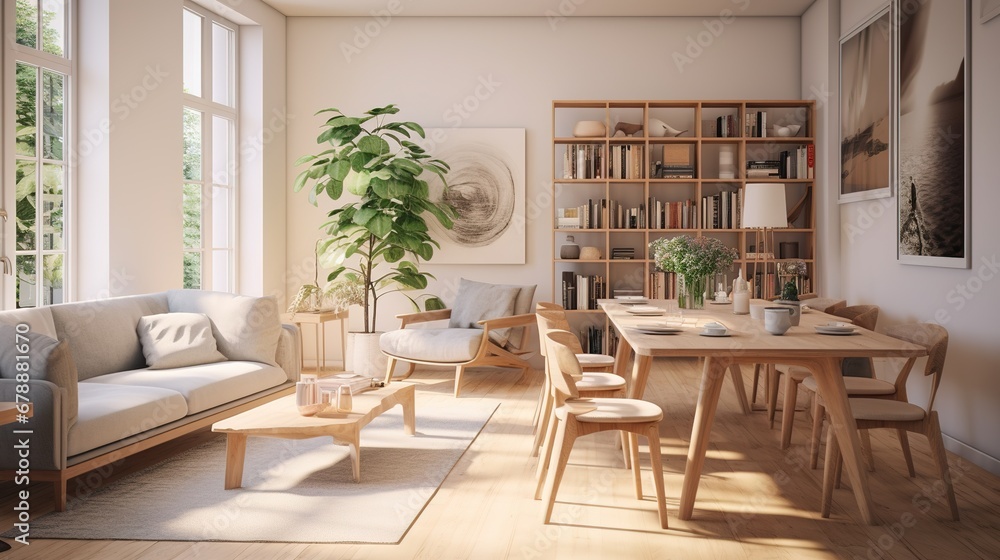Studio Apartment with Dining Table and Chairs - Furniture for Your Home