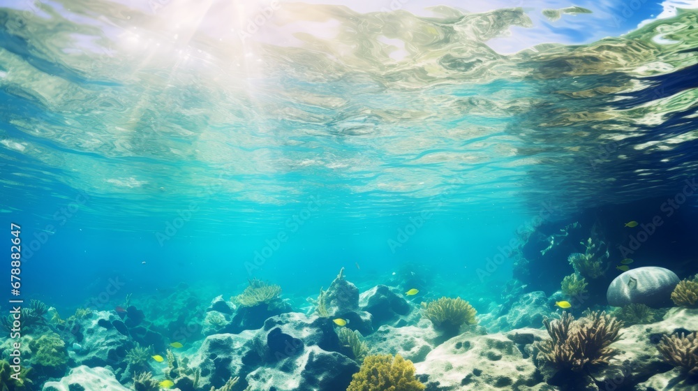 Magical underwater background Magical underwater background