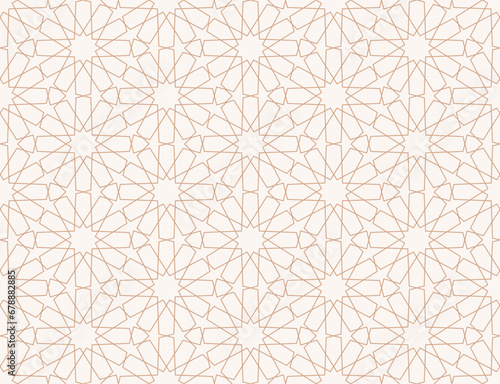 Abstract arabic geometric pattern with crossing thin lines. Ornate oriental moroccan background photo