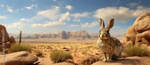 In the vast and diverse natural landscapes of Africa and Asia a Procaviidae mammal peacefully roams through the rocky desert of Egypt truly embodying the wonders of wildlife and the beauty 