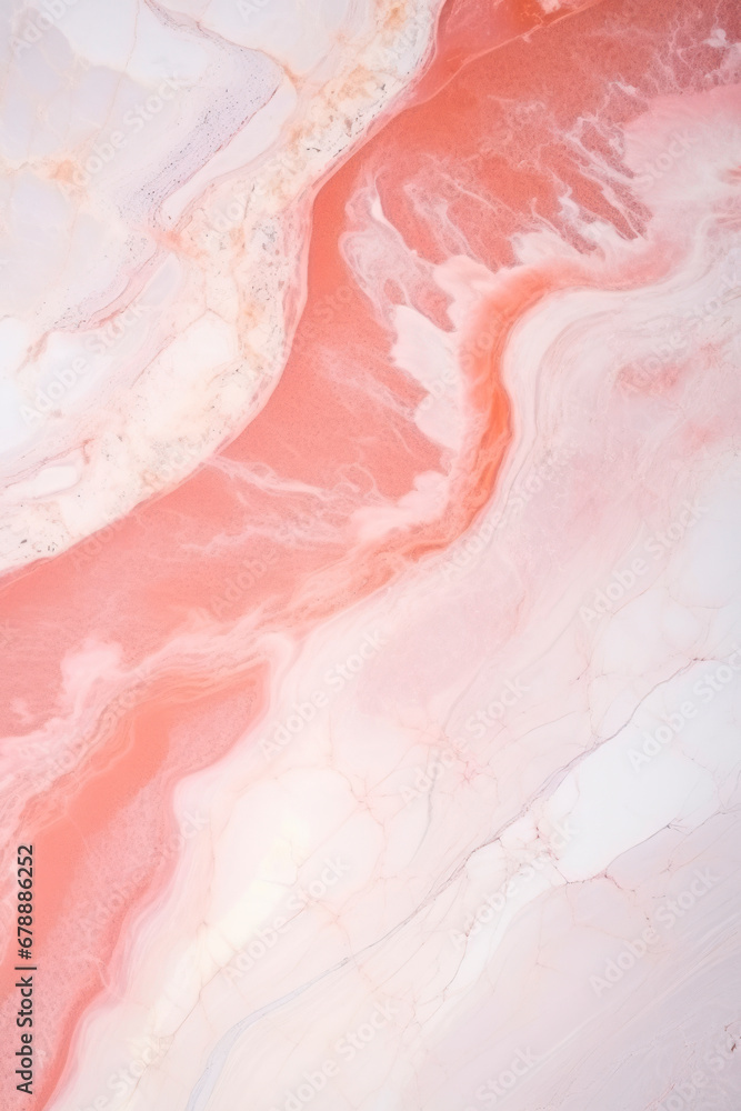 Vertical Fluid art texture. Abstract backdrop with swirling paint effect. Liquid acrylic artwork that flows and splashes. Mixed paints for interior poster. Pink, brown and white overflowing colors