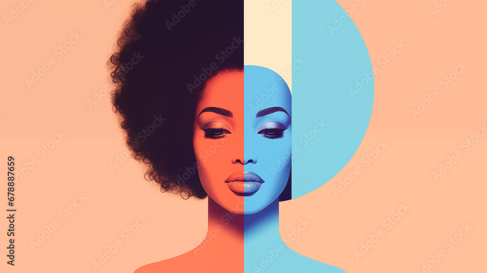 Poesia Visual: Retratando a Majestade no Dia da Consciência Negra, IA Generativa - obrazy, fototapety, plakaty 