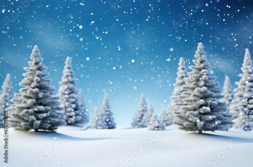 christmas christmas trees in the snow © olegganko